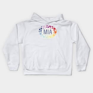 Mia name with colorful leaves Kids Hoodie